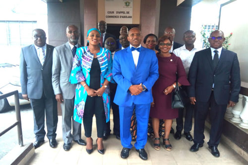 Visite de courtoisie des juges consulaires du Tribunal de Commerce d’Abidjan à la Cour d’Appel de Commerce le jeudi 13 avril 2019