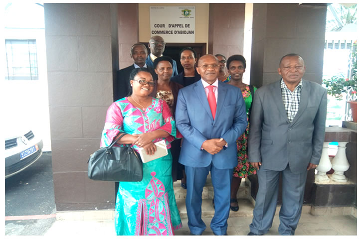 Visite d’une délégation du Tribunal de Commerce de Bujumbura (Burundi) à la Cour d’Appel de Commerce le lundi 20 mai 2019